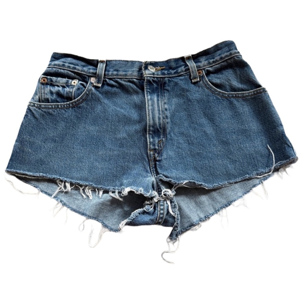 Levi's Blue Distressed Jean‎ Cut-off Shorts - Size 10